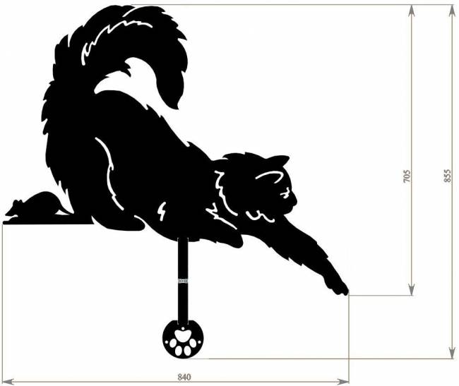 Флюгер "Кот" большой