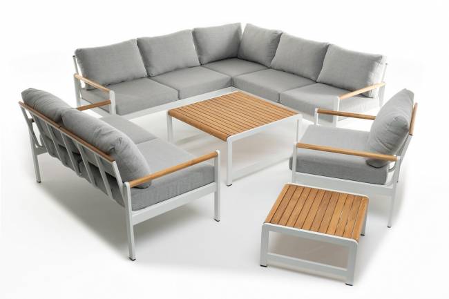 Лаунж зона из алюминия MAYA XL белая Joygarden Лаунж зона из алюминия MAYA XL белая Joygarden