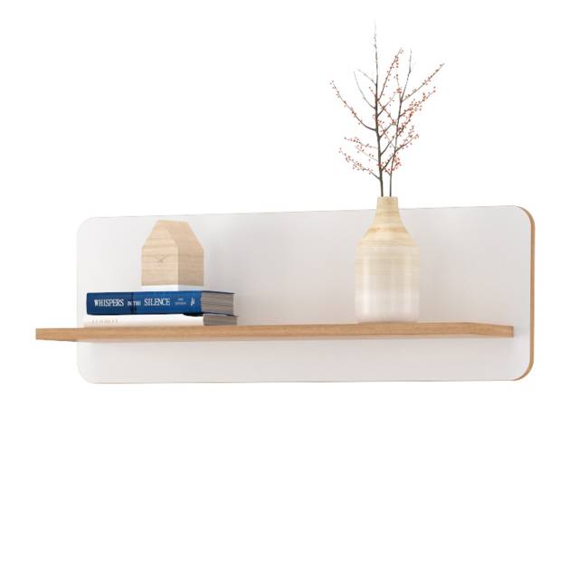 Стол компьютерный Вуди с навесной полкой и два пенала цвет белый премиум/дуб крафт золотой