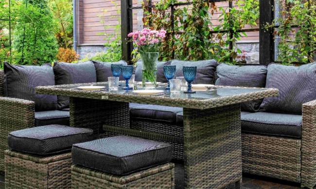 ZORRO серый комплект мебели из искусственного ротанга