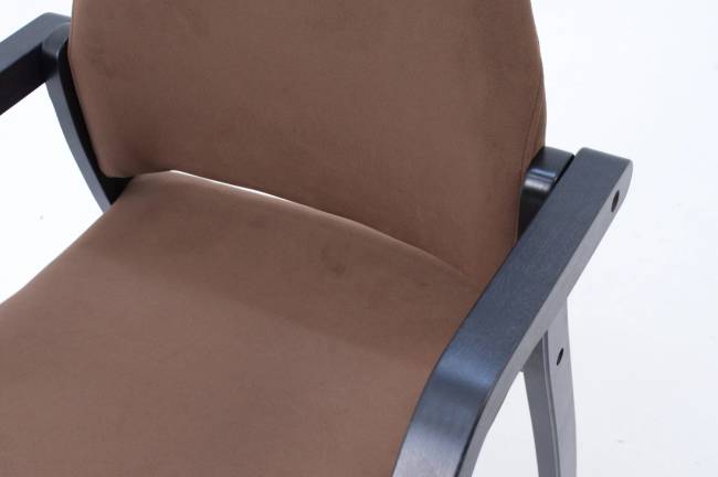 Стул-кресло Джуно 2.0 чёрный/коричневый