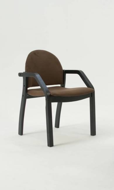 Стул-кресло Джуно 2.0 чёрный/коричневый