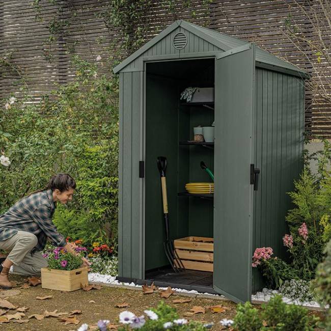 Сарай "Дарвин 4х4" (размеры 118 х 117 см), зеленый