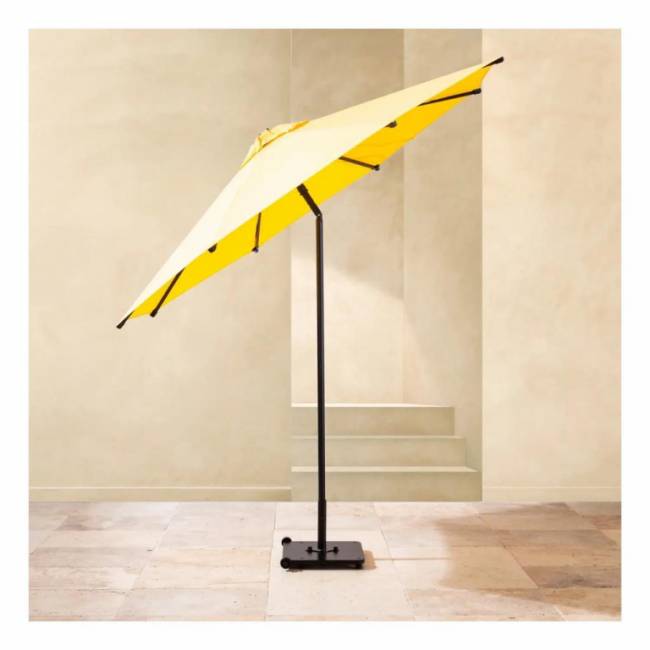 Зонт пляжный профессиональный Ø2.5 м Kiwi Clips белый, желтый Ø2500 мм