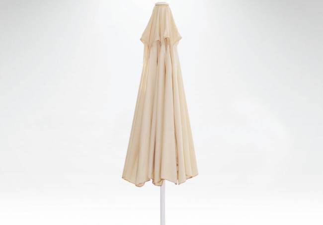 Зонт пляжный профессиональный Ø2.5 м Kiwi Clips белый, желтый Ø2500 мм