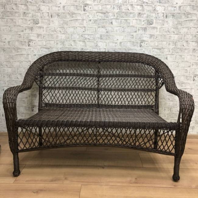 Обеденная группа GIZA XL (Гиза) коричневая из искусственного ротанга