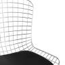 Стул обеденный Bertoia хромированный с черной подушкой