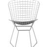 Стул обеденный Bertoia хромированный с черной подушкой