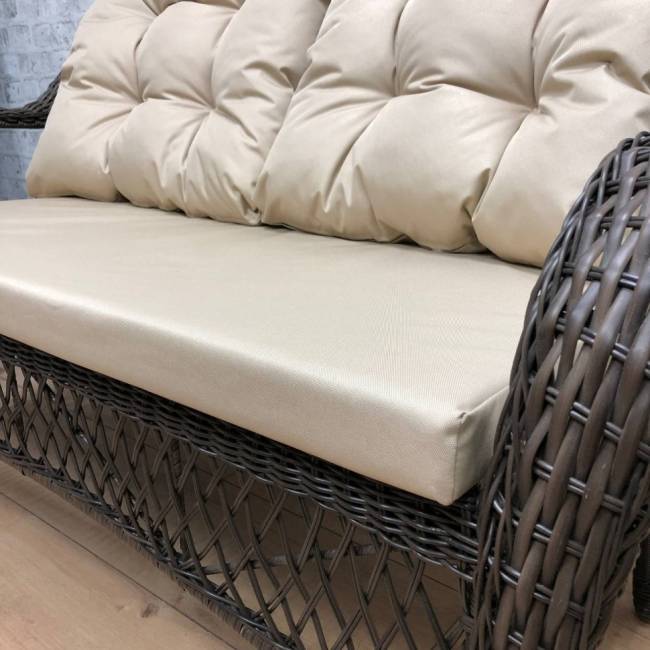 Обеденная группа GIZA 2XL (Гиза) коричневая из искусственного ротанга