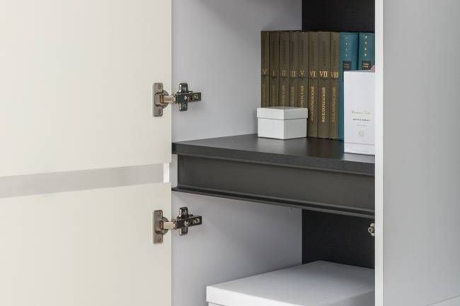 Стенка в гостиную Сидней № 21 цвет белый/чёрный/фасады МДФ белый глянец Стенка в гостиную Сидней № 21 цвет белый/чёрный/фасады МДФ белый глянец