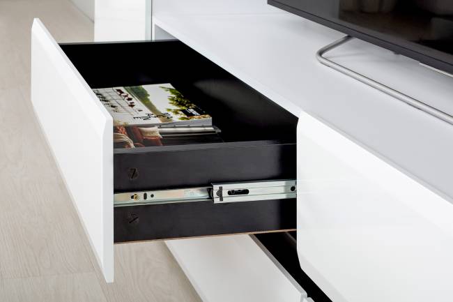 Стенка в гостиную Сидней № 21 цвет белый/чёрный/фасады МДФ белый глянец Стенка в гостиную Сидней № 21 цвет белый/чёрный/фасады МДФ белый глянец