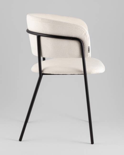 Кресло Нэлли New буклированный велюр белый