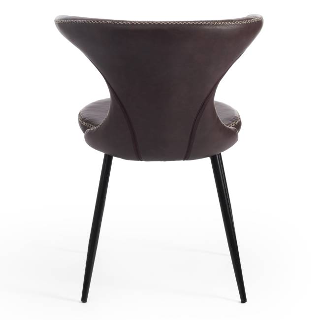 Стул Флаир/Flair (мод.9020)/1 шт. в упаковке экокожа/металл, 60х56х78см, коричневый 1/черный коричневый 1/черный экокожа/металл