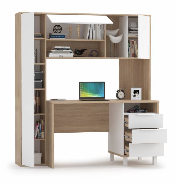 Стол рабочий Комфорт 12.95 цвет дуб сонома/белый Стол рабочий Комфорт 12.95 цвет дуб сонома/белый