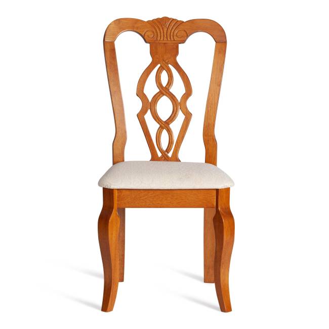 Стул Афродита/Aphrodite дерево гевея, 46х54х99см, эспрессо дуб в красноту, ткань кремовая с рисунком а04  (Комплект из 2 шт.) дуб дерево гевея