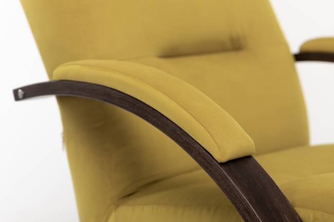 Кресло-качалка Leset Милано Орех текстура V28 желтый