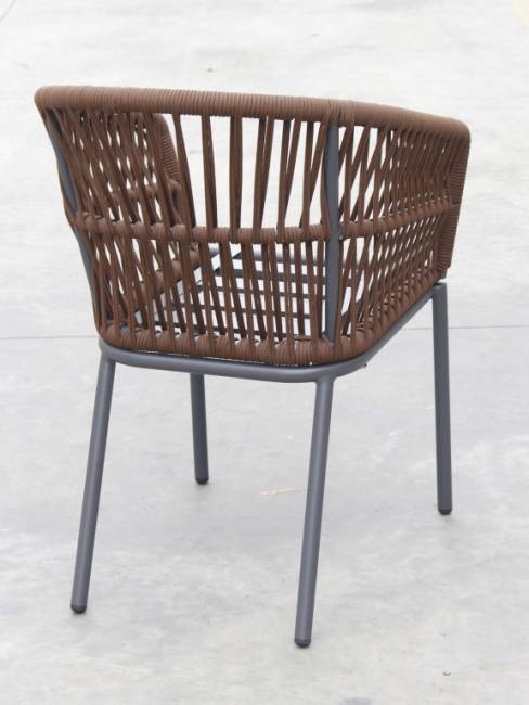 Кресло плетеное с подушками Favorita антрацит, темно-коричневый, темно-серый 560х600х805 мм