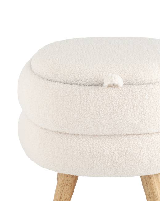 Пуф с ящиком Винни M тедди белый