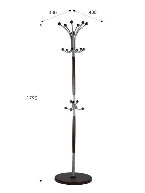 Вешалка напольная Д 1 металлик/ венге Вешалка напольная Д 1 металлик/ венге