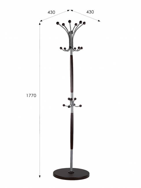 Вешалка напольная Д 1 металлик/ венге Вешалка напольная Д 1 металлик/ венге