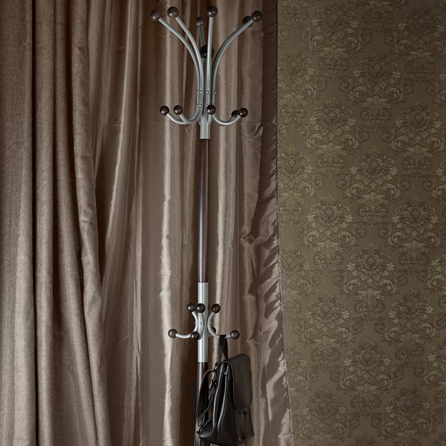 Вешалка напольная Д 1 металлик/ венге Вешалка напольная Д 1 металлик/ венге