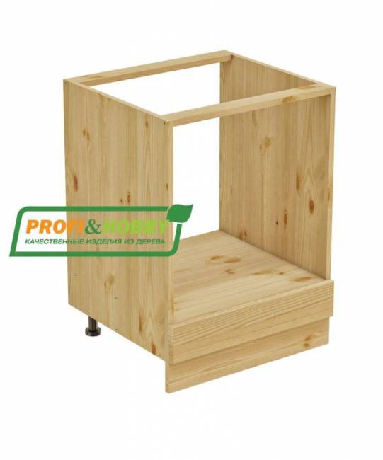 Тумба под духовку 600 х 560 х 720 сосна, бесцветный лак Тумба под духовку 600 х 560 х 720 сосна, бесцветный лак