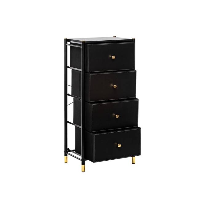 Комод Leset Хайди 4 ящика Чёрный Чёрный