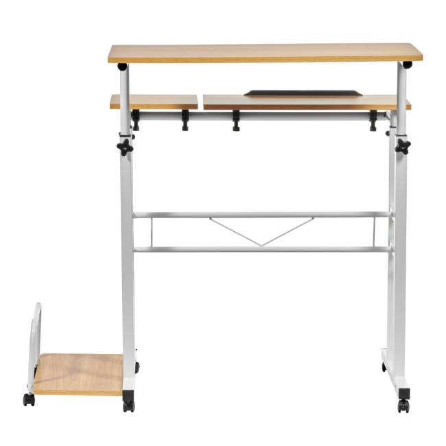 Стол многофункциональный Shuttle 80х58х80-130см, светлое дерево, белый Стол многофункциональный Shuttle 80х58х80-130см, светлое дерево, белый