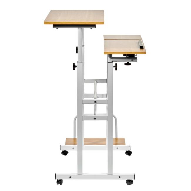 Стол многофункциональный Shuttle 80х58х80-130см, светлое дерево, белый Стол многофункциональный Shuttle 80х58х80-130см, светлое дерево, белый