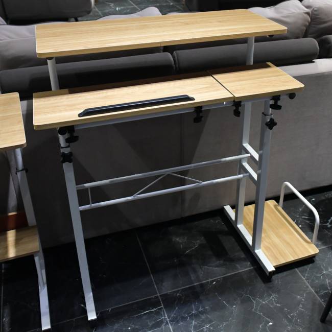 Стол многофункциональный Shuttle 80х58х80-130см, светлое дерево, белый Стол многофункциональный Shuttle 80х58х80-130см, светлое дерево, белый