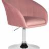 Кресло дизайнерское DOBRIN EDISON, розовый велюр (1922-16)