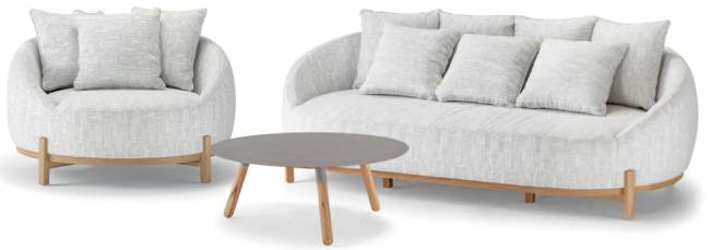 Комплект мягкой мебели Mone тик, светло-серый Комплект мягкой мебели Mone тик, светло-серый