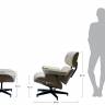 Кресло EAMES LOUNGE CHAIR и оттоманка EAMES LOUNGE CHAIR бежевые Кресло EAMES LOUNGE CHAIR и оттоманка EAMES LOUNGE CHAIR бежевые