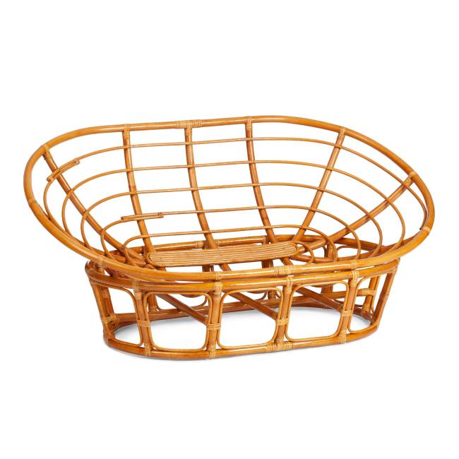 Диван MAMASAN/МАМАСАН 23/02 W /с подушкой/ 169х102х80 см, Pecan (орех), матрац 182х119 см, ткань серо-бежевая 3М 16/2 Pecan (орех)