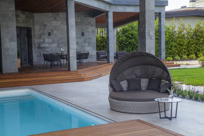 "Стильяно" плетеная кровать круглая, цвет бежевый "Стильяно" плетеная кровать круглая, цвет бежевый