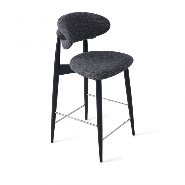 Стул Глори полубарный графит, опора бук черный