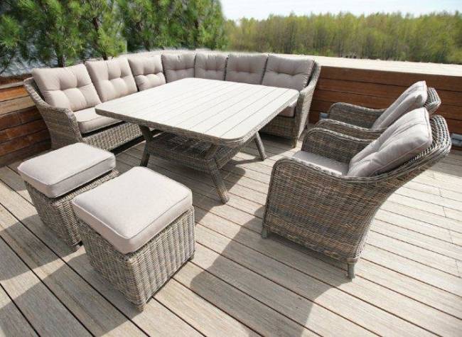 Обеденный комплект из искусственного ротанга Сорренто