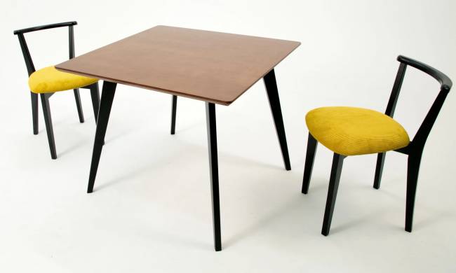 Стол Arki М 100 чёрный/орех