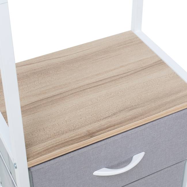 Комод Leset Ноа с вешалкой Белый Светло-серый Комод Leset Ноа с вешалкой Белый Светло-серый