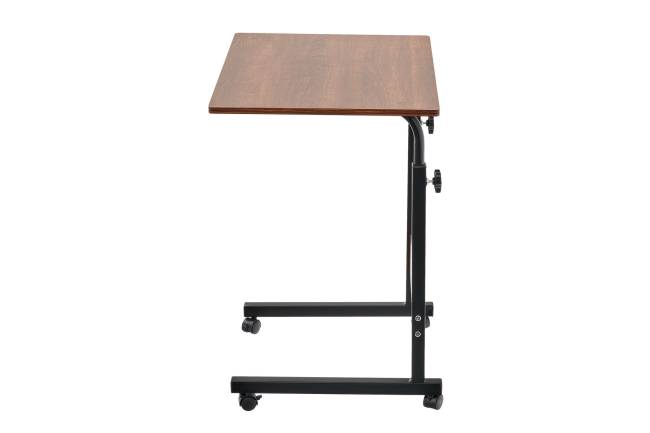 Стол многофункциональный на колесах, 60x40 см, «РОЛЛ», 2 ножки, регул.высота, мдф, металл, тёмн. дерево, черный Стол многофункциональный на колесах, 60x40 см, «РОЛЛ», 2 ножки, регул.высота, мдф, металл, тёмн. дерево, черный