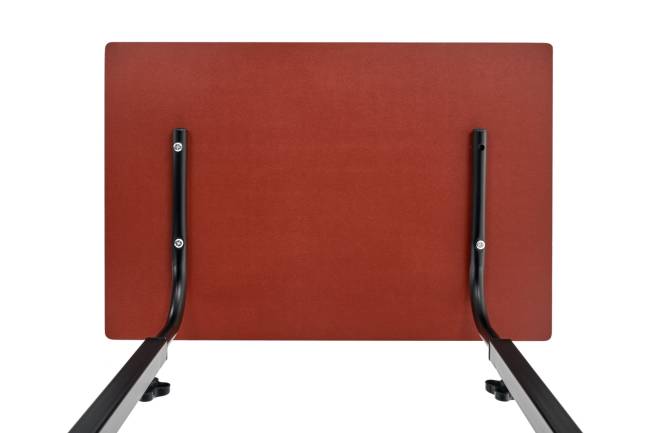 Стол многофункциональный на колесах, 60x40 см, «РОЛЛ», 2 ножки, регул.высота, мдф, металл, тёмн. дерево, черный Стол многофункциональный на колесах, 60x40 см, «РОЛЛ», 2 ножки, регул.высота, мдф, металл, тёмн. дерево, черный