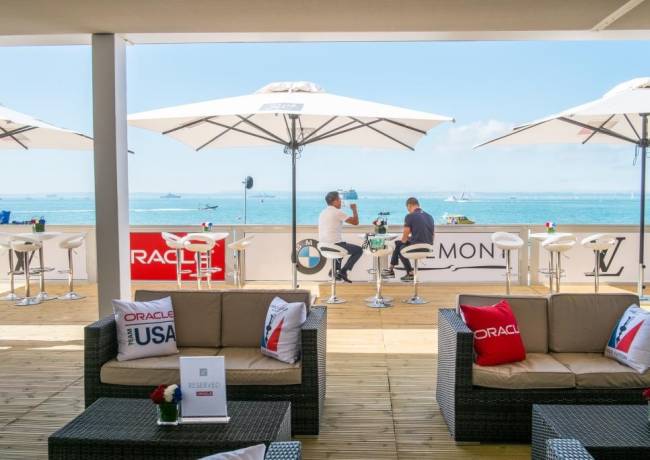 Зонт профессиональный телескопический 4х4 м Leonardo Telescopic антрацит, слоновая кость 4000х4000 мм