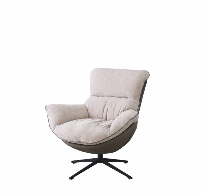 Комплект кресло HUG латте, экокожа, шенилл с оттоманкой латте, экокожа Комплект кресло HUG латте, экокожа, шенилл с оттоманкой латте, экокожа