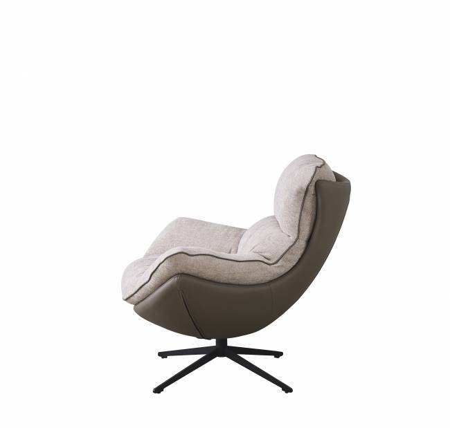 Комплект кресло HUG латте, экокожа, шенилл с оттоманкой латте, экокожа Комплект кресло HUG латте, экокожа, шенилл с оттоманкой латте, экокожа