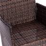 Лаундж сет [диван+2кресла+столик+подушки] (мод.210013 А) пластиковый ротанг, 107х60х83см/60х60х83см/79,5х45,5х34см, темно-коричневый, ткань DB-18 серый темно-коричневый, ткань DB-18 серый пластиковый ротанг