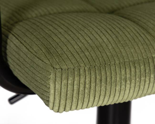 Стул барный DOBRIN KRUGER ARM BLACK, зеленый вельвет (LAR-E2041-7)