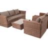 "Капучино" лаунж-зона из искусственного ротанга, цвет коричневый