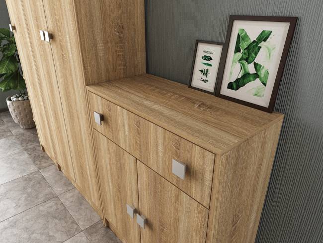 Комод с одним ящиком и дверками Глория 2 цвет дуб сонома Комод с одним ящиком и дверками Глория 2 цвет дуб сонома