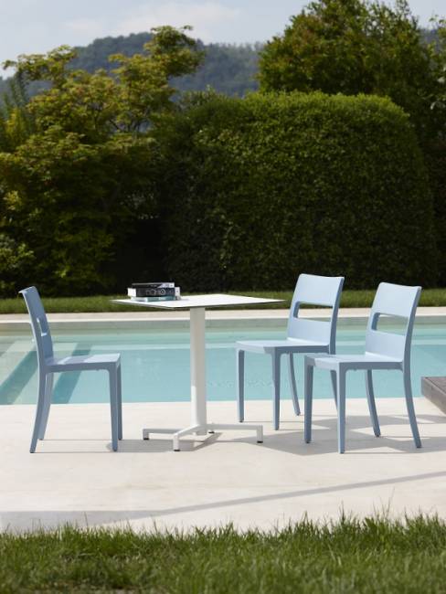 Столешница квадратная Compact Laminate для подстолья Nemo, Domino, Tiffany, Cross белый 700х700х10 мм