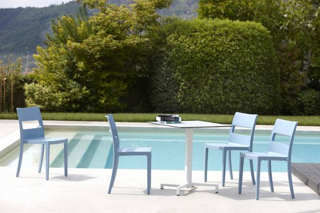 Столешница квадратная Compact Laminate для подстолья Nemo, Domino, Tiffany, Cross белый 700х700х10 мм